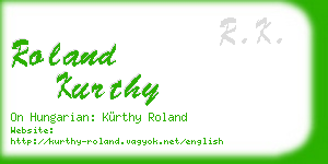 roland kurthy business card