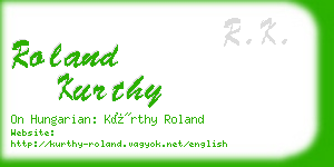 roland kurthy business card